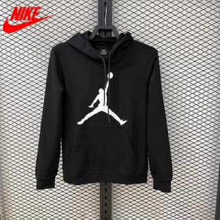 Nike Air Jordan Sudadera De Las Mujeres De Color Sólido Bordado Con Capucha
