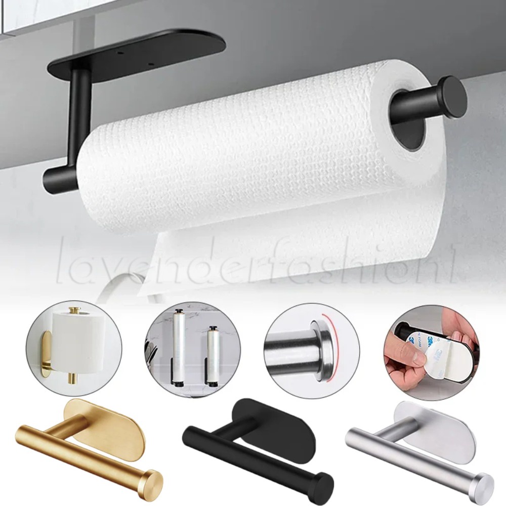 Portarrollos de pared,dispensador de rollos de cocina para 3  rollos,cortador de papel para bordes lisos,soporte para rollos de papel  para papel de