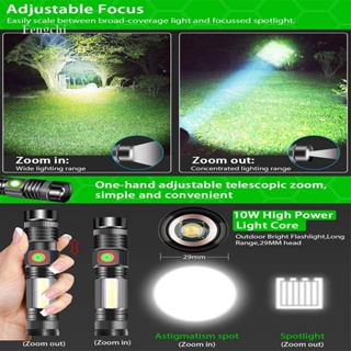 Linterna de alto lúmenes, pequeña linterna LED brillante de 1000 lúmenes,  potente luz de flash impermeable IPX5, 5 modos de linterna táctica para
