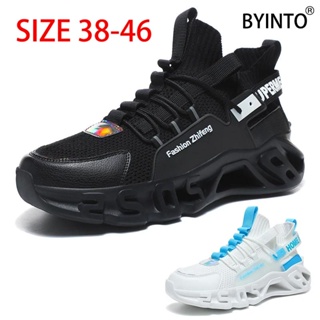 Comprar Zapatillas de correr para hombre de talla grande 47, zapatillas  deportivas transpirables para hombre, zapatos informales cómodos con  cordones para caminar, calzado de entrenamiento atlético