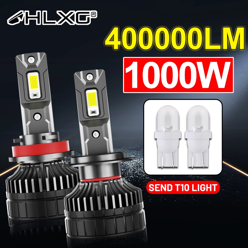 HLXG-bombillas Led para faros delanteros de coche, Luz antiniebla  automática para motocicleta, Turbo H7, H4, H1, H11, HB4, HB3, 9005, 9006,  6000