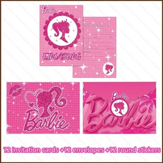 stickers de Barbie  Invitaciones de barbie, Fiesta de cumpleaños