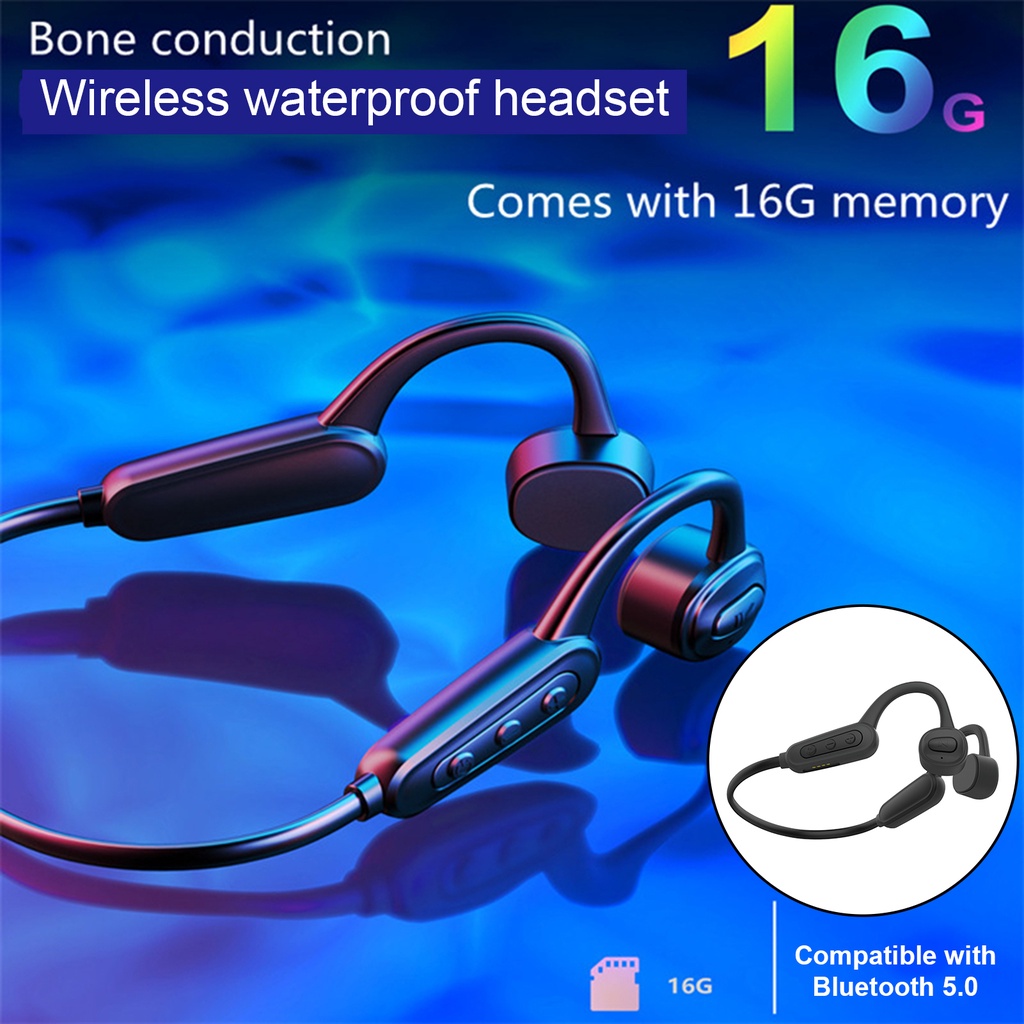 Auriculares inalámbricos con banda para el cuello Bluetooth con micrófono y  oreja abierta, auriculares Bluetooth resistentes al agua de larga espera  para correr, deportes, fitness, gimnasio – Los mejores productos en la