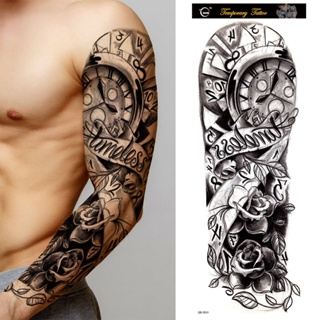 Tatuaje reloj brazo discount hombre