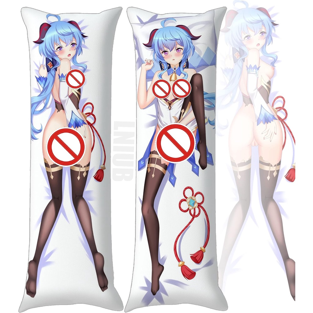 Cuscino Anime Dakimakura Gioco Genshin Impact Ganyu Federa per cuscino