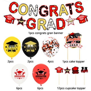  Ramo de globos de graduación, Suministros de fiesta de  graduación de felicitaciones de clase 2022