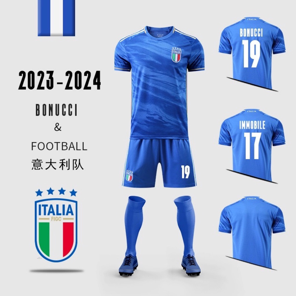 Camiseta de fútbol - Azul/Italia - NIÑOS