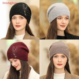 Comprar Gorros de mujer, además de terciopelo grueso, cálido, protección  para los oídos, gorro tejido, boina, gorro de piel de conejo, gorro de lana  para otoño e invierno