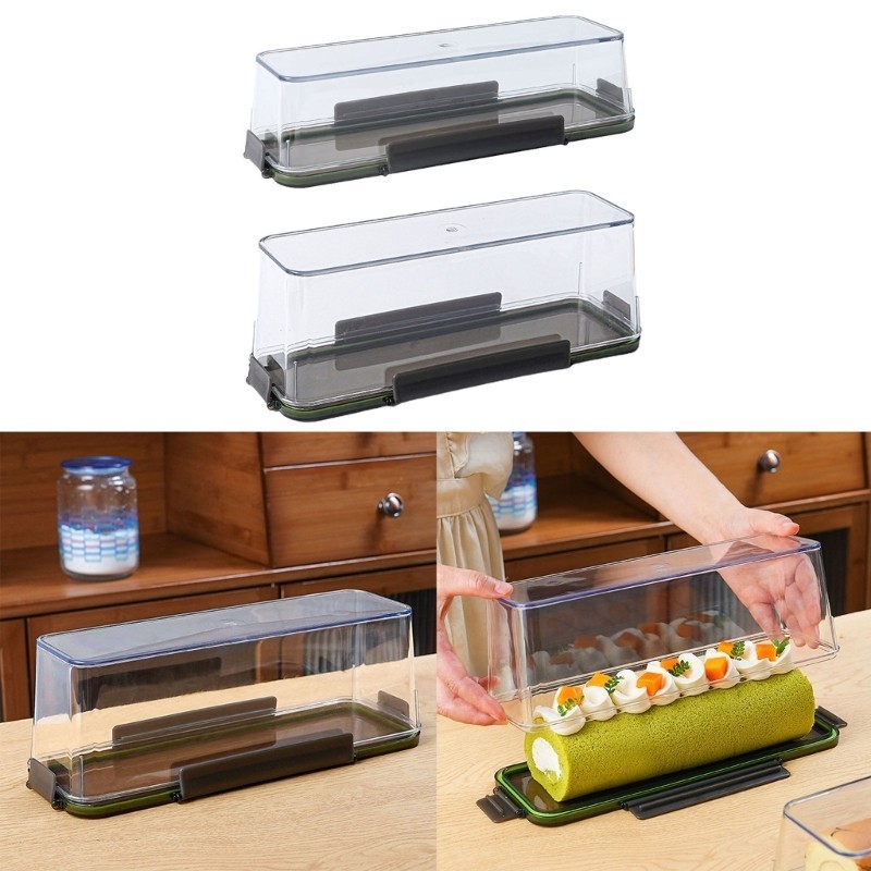 super Cakes Roll Container Con Tapa Transparente Soporte De Pan ...
