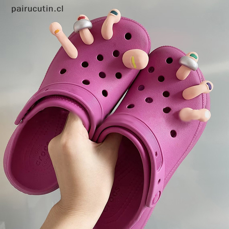 PAI 3D Zapato Ch Divertido Dedo Del Pie Para Crocs DIY Zapatos ...