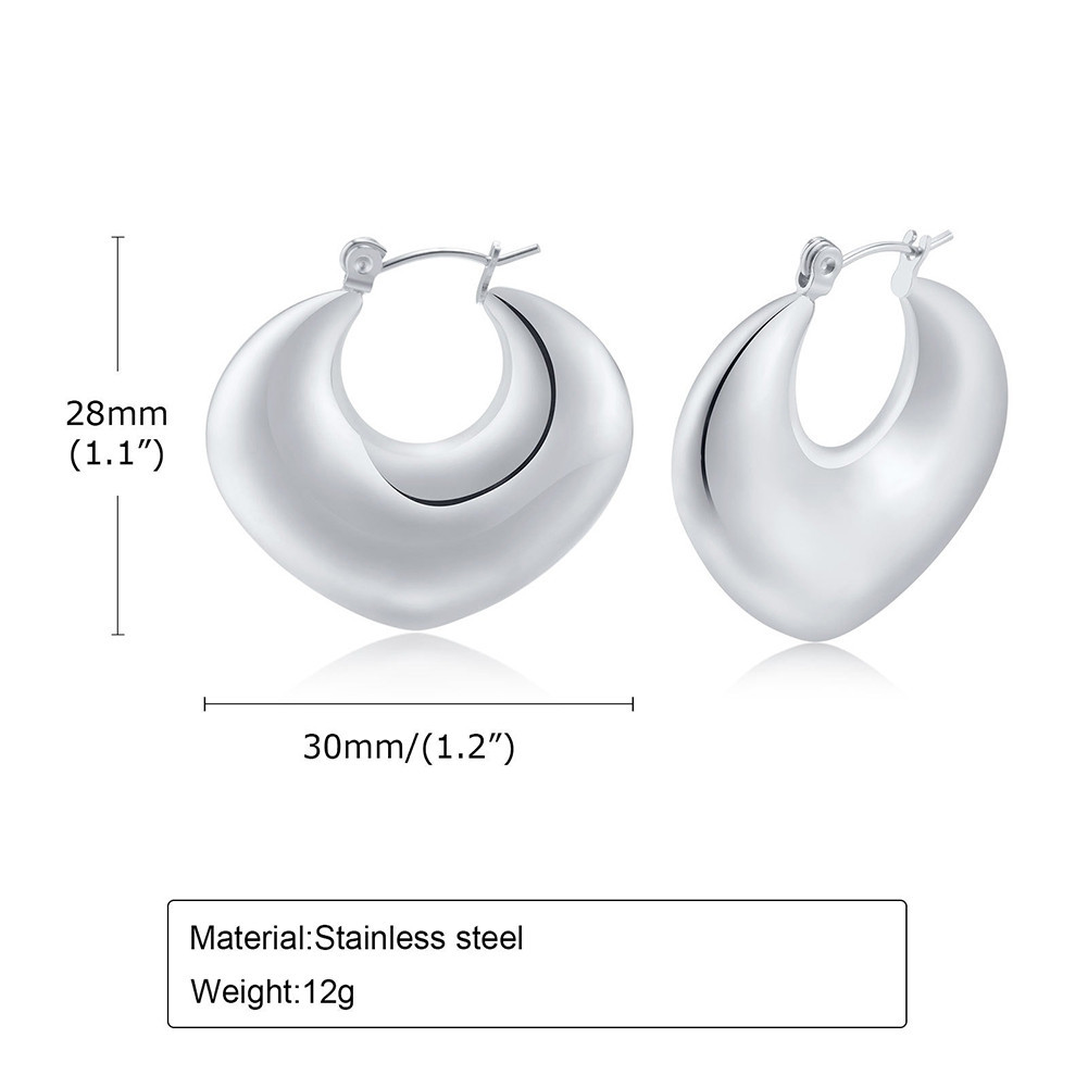 Set De 7 Pares De Aros Para Piercing De Acero Inoxidable 316L - Tamaños Del 8mm Al 20mm, Color Plata