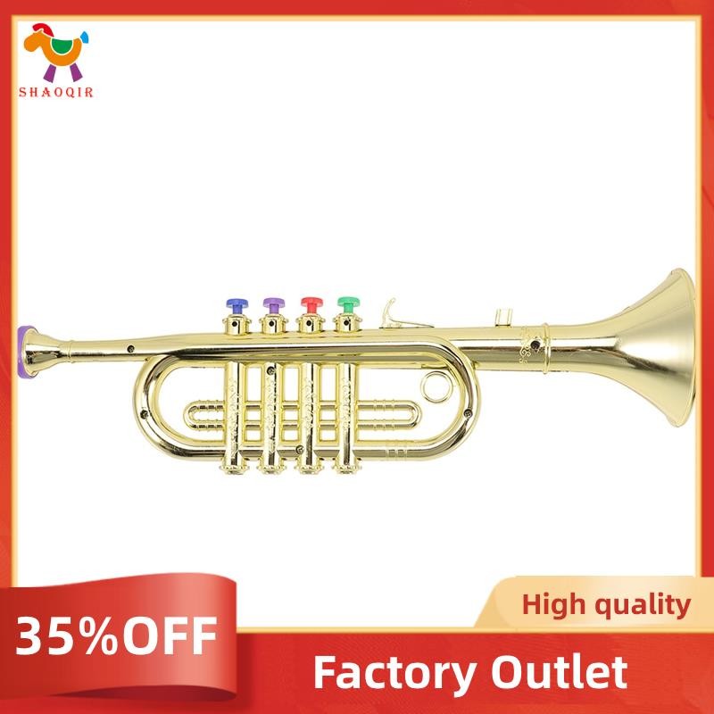 Trompeta De Juguete Multicolor Claudio Reig | Instrumento Musical De Plástico Metalizado Con 4 Notas Para Niños
