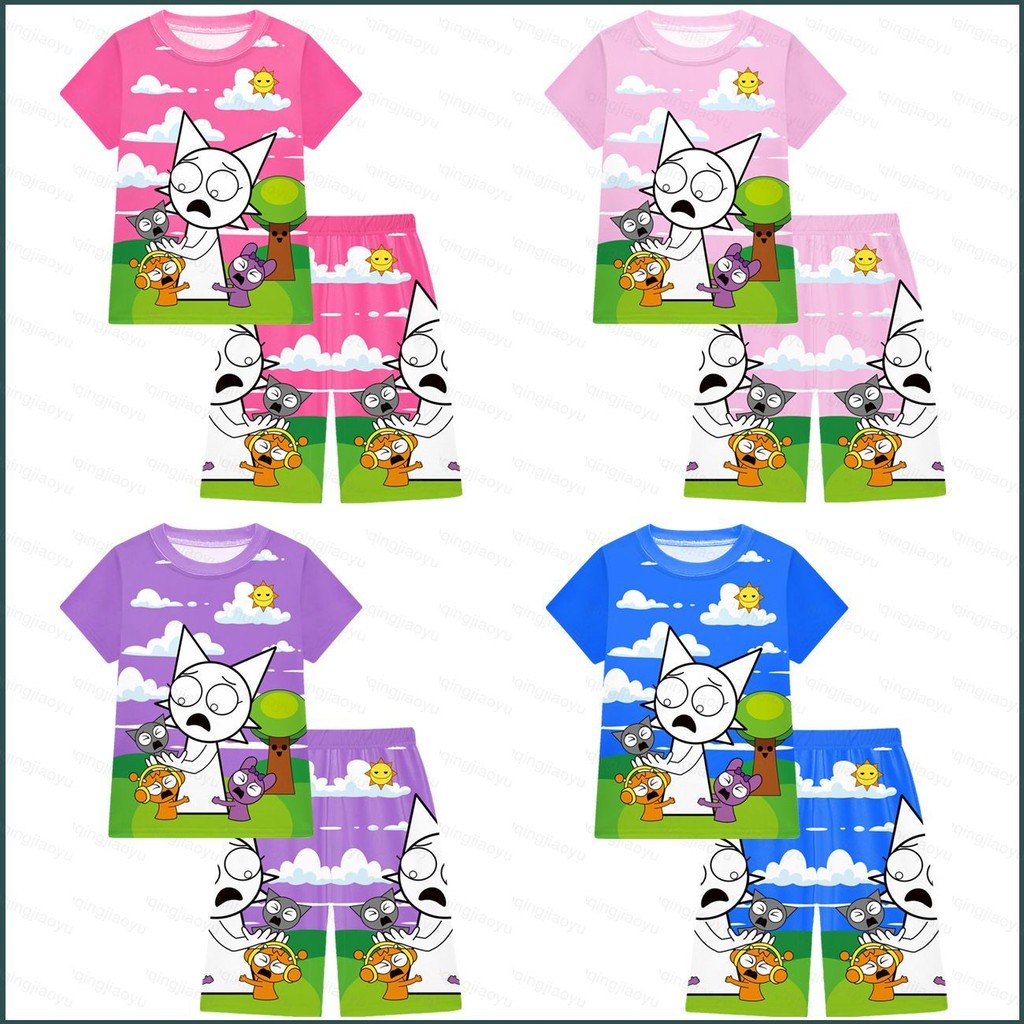 Sprunki cosplay Polera De Dibujos Animados Conjunto De Dos Piezas De ...