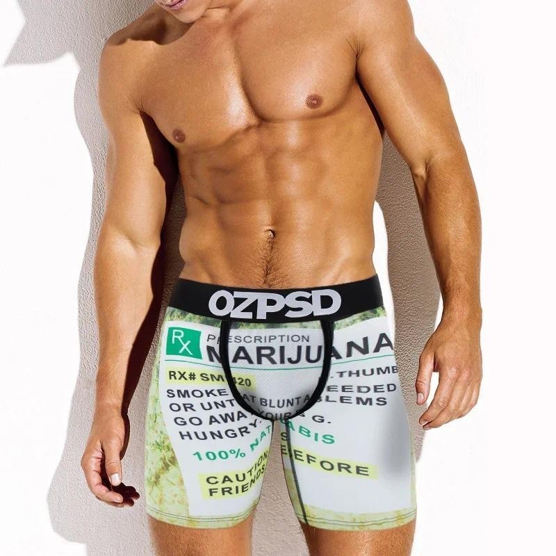 OZPSD Bragas Sexy Para Hombres Impresion Divertida Ropa Interior Boxers Para Hombre Transpirable Talla Grande 3XL Calzoncillos Shopee Chile