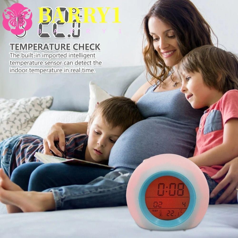 BARRY1 Reloj Digital LED Despertador Redondo De Sonido Natural Para Ninos Temporizador De Cabecera Colorido De Control Tactil Relojes De Mesa Luminosos Oficina Shopee Chile