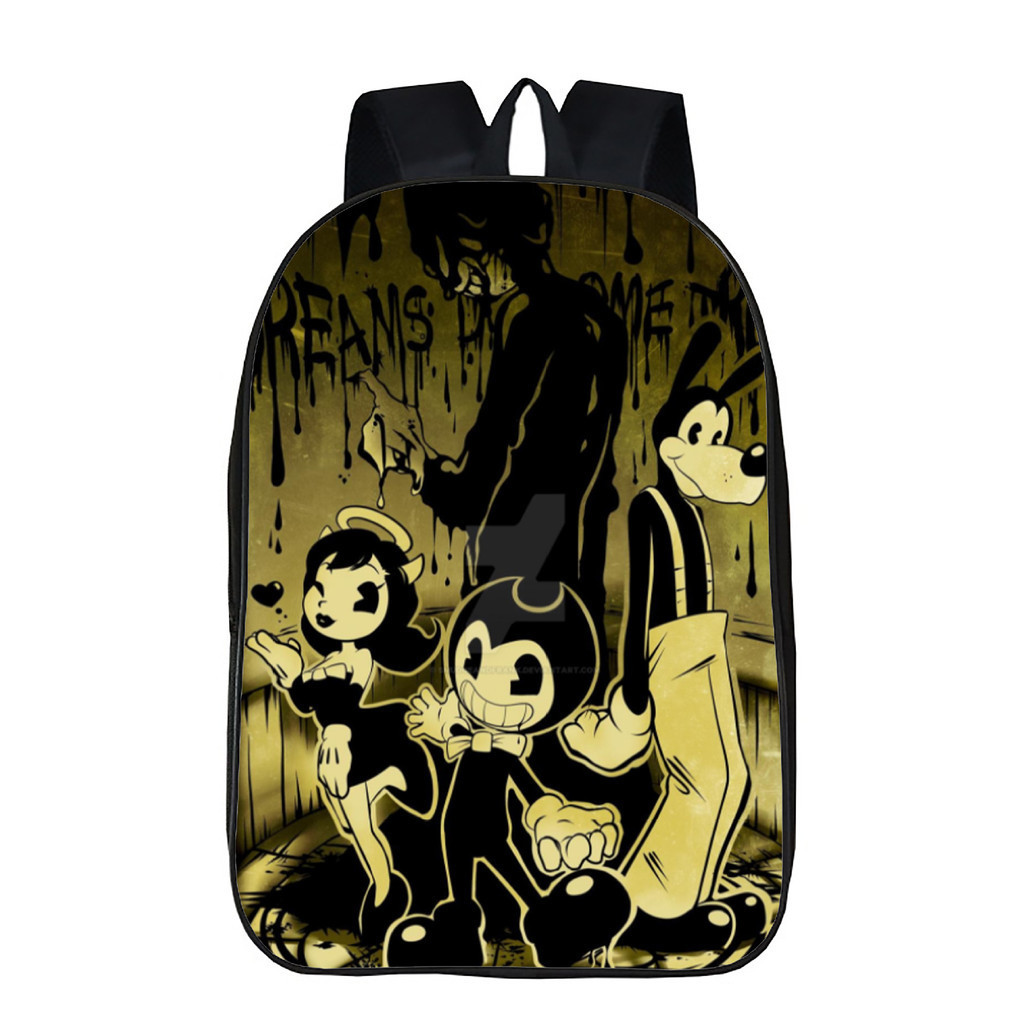 Bendy anime Mochila Periférica Y La Tinta Bolsa Escolar De Gran