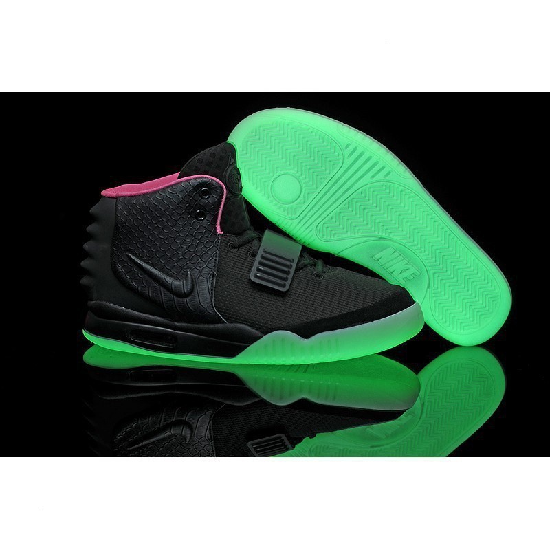 Air Yeezy 2 Negro Rojo Brilla En La Oscuridad Shopee Chile