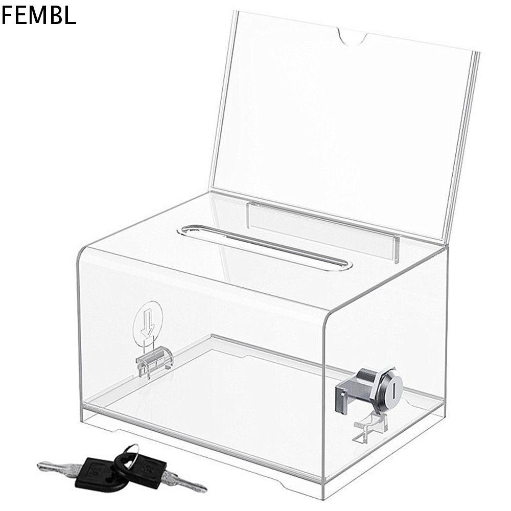 FEMBL Caja De Urnas Portátil , Porta Letreros Con Cerradura Donaciones ...