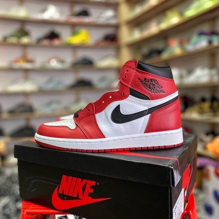 Nike Air Jordan 1 Retro Chicago 2015 555088 101 100 de calidad originales zapatillas de deporte para hombres y mujeres