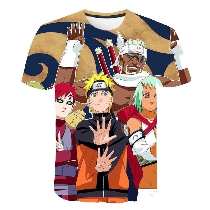 El Nuevo naruto , anime Japonés Ropa De Impresión 3d sasuk Manga Corta ...