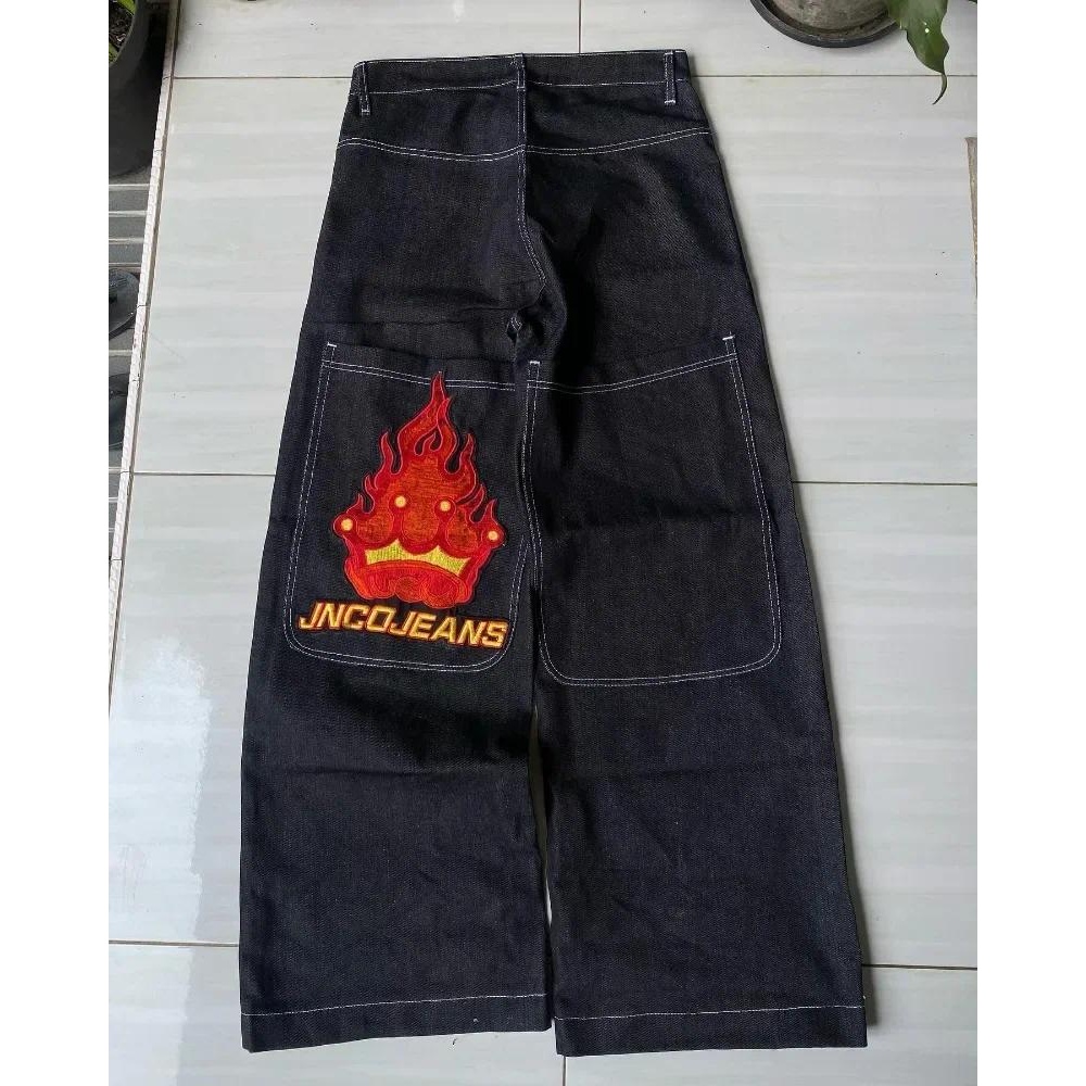 Denim Tears Corto Mens Jeans Y2K Badfriend Hip Hop Carta Impresa