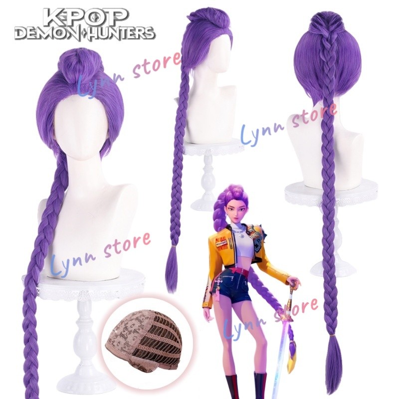 Peluca K-POP Rumi/Mira/Zoey – Cosplay, Halloween, Fiestas Temáticas, Para Niños Y Fans Del K-Pop