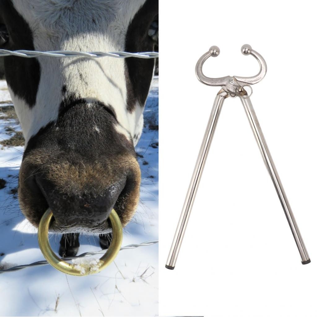 Cow Nose Plier Automatic Locking Cattle Ring Pliers Stainless Steel for ...
