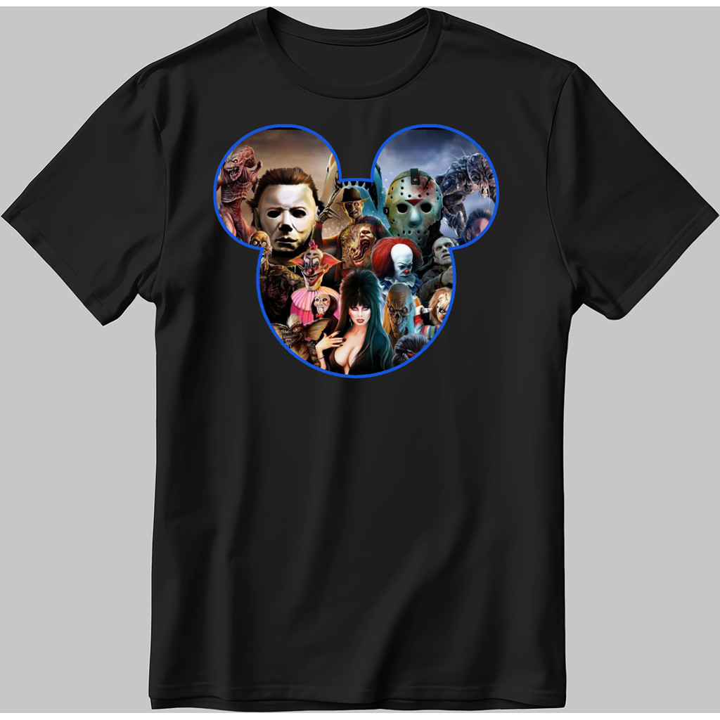 Mickey Mouse Silueta De Disney , Manga Corta Con B Hombres/Polera E010 ...