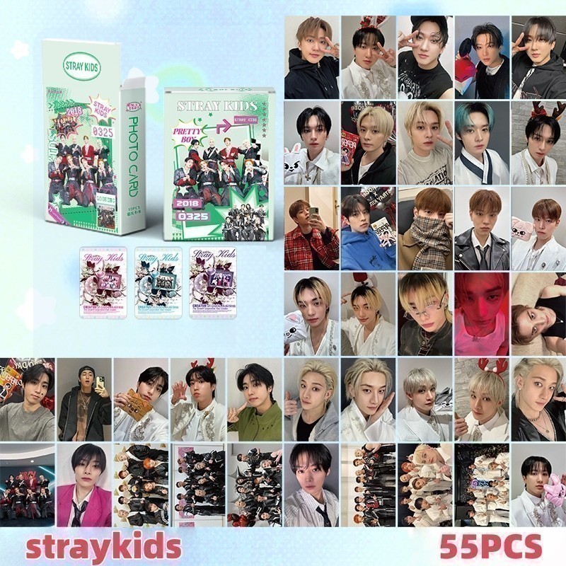 50-124pcs STRAY KIDS ATE Holographic Laser Lomo cards Lose My