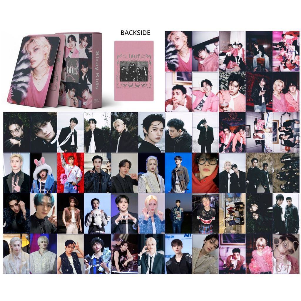 50-124pcs STRAY KIDS ATE Holographic Laser Lomo cards Lose My