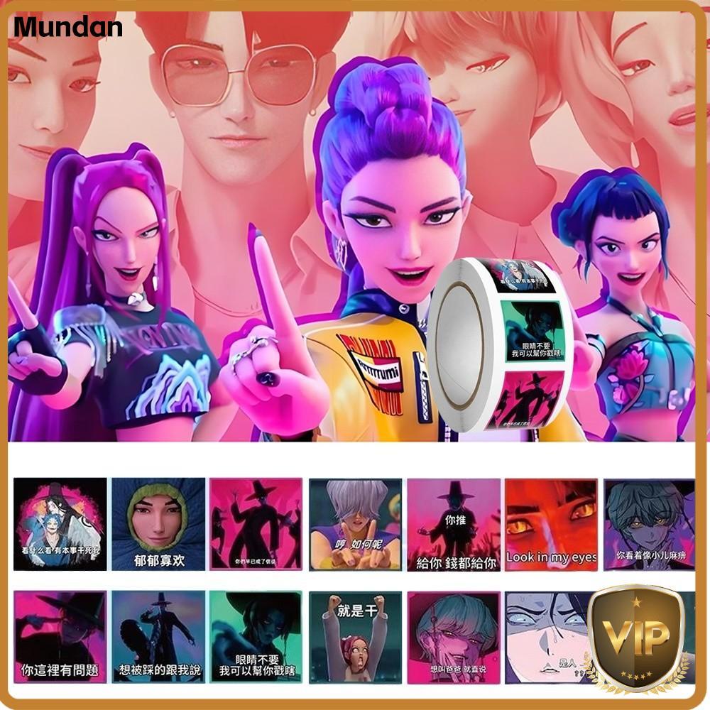 MUNDAN 500Pcs/Roll KPop Demon Hunters Stickers , Anime Huntrix Saja ...