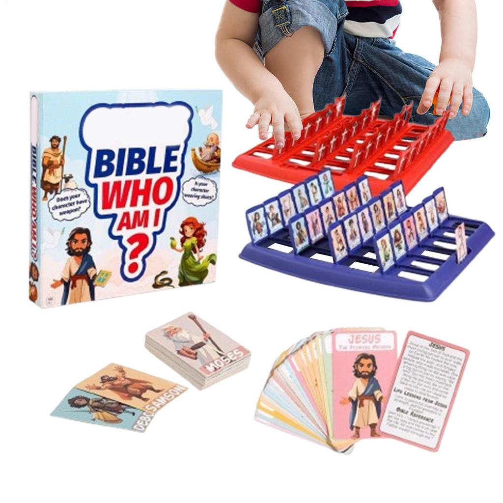 Adivina Quién Soy – Juego De Mesa Bíblico Con 24 Personajes Sagrados, Tarjetas De Historias Y Versículos, +8 Años