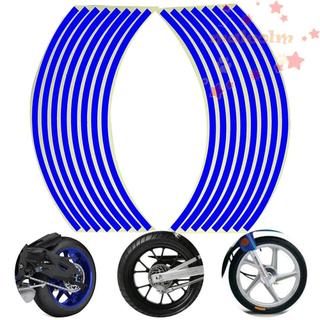 KIT PEGATINAS CINTA CALCOMANÍAS RAYAS LLANTA COCHE MOTO AZUL CLARO FRESCO AQUA