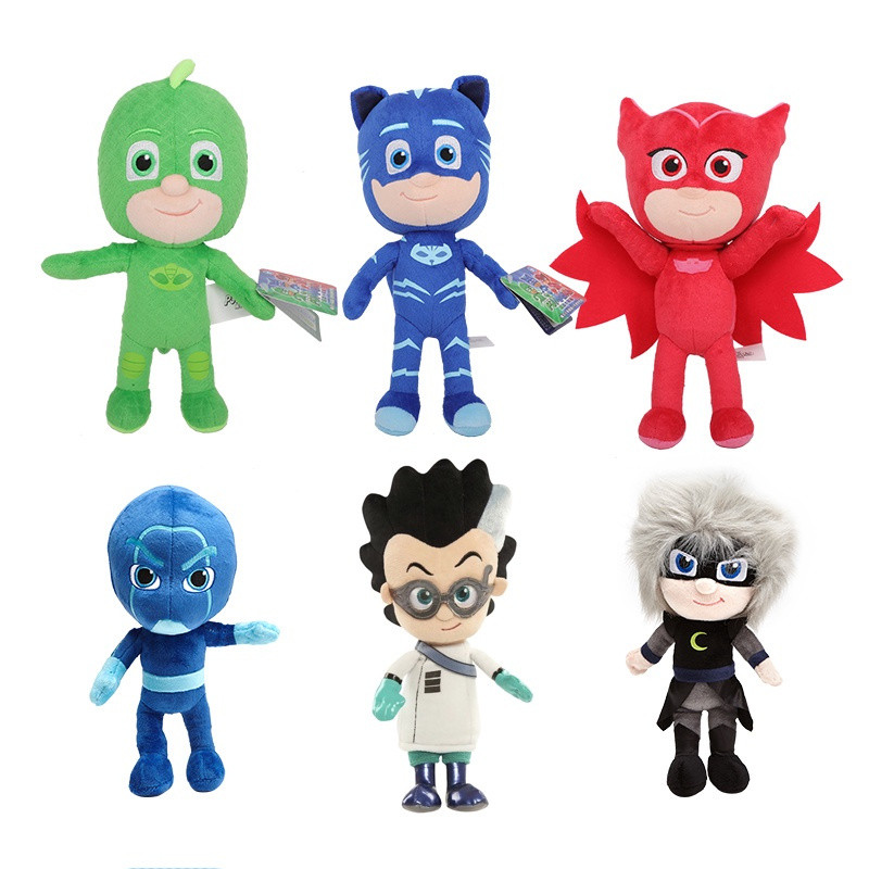 LOT DE 2 poupées en peluche masques PJ Catboy 17 et Gekko 9 Greg