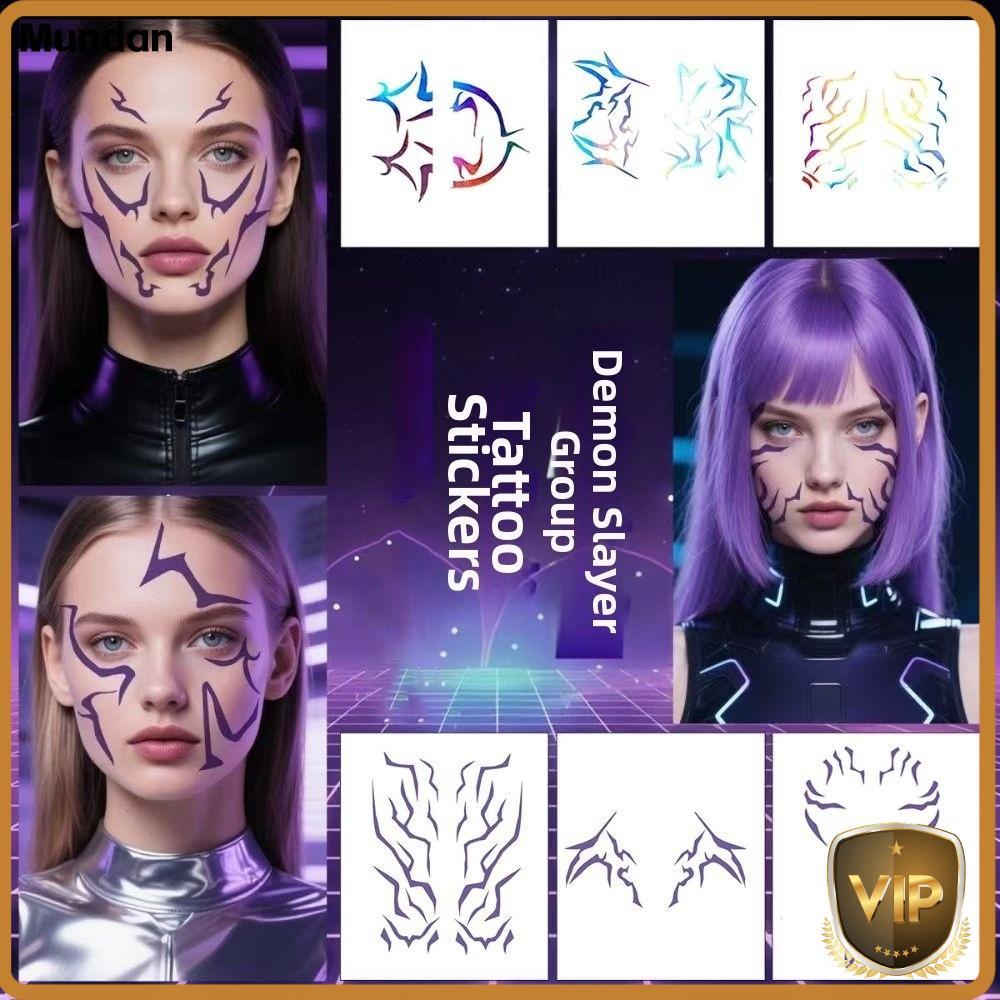 MUNDAN Cosplay Prop Tattoo Sticker , Colorido Anime KPop Demon Hunters ...