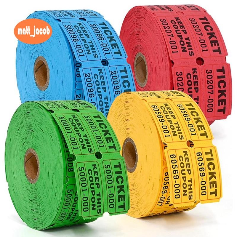 4.000 Boletos De Rifa De Doble Rollo 4 Colores Surtidos 1.000 Por Para ...
