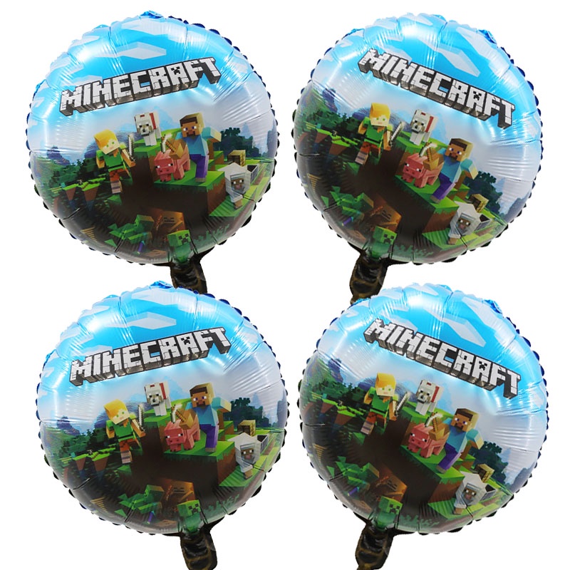 Minecraft globos Minecraft fiesta de cumpleaños globos de papel de aluminio  para niños fiesta clásico