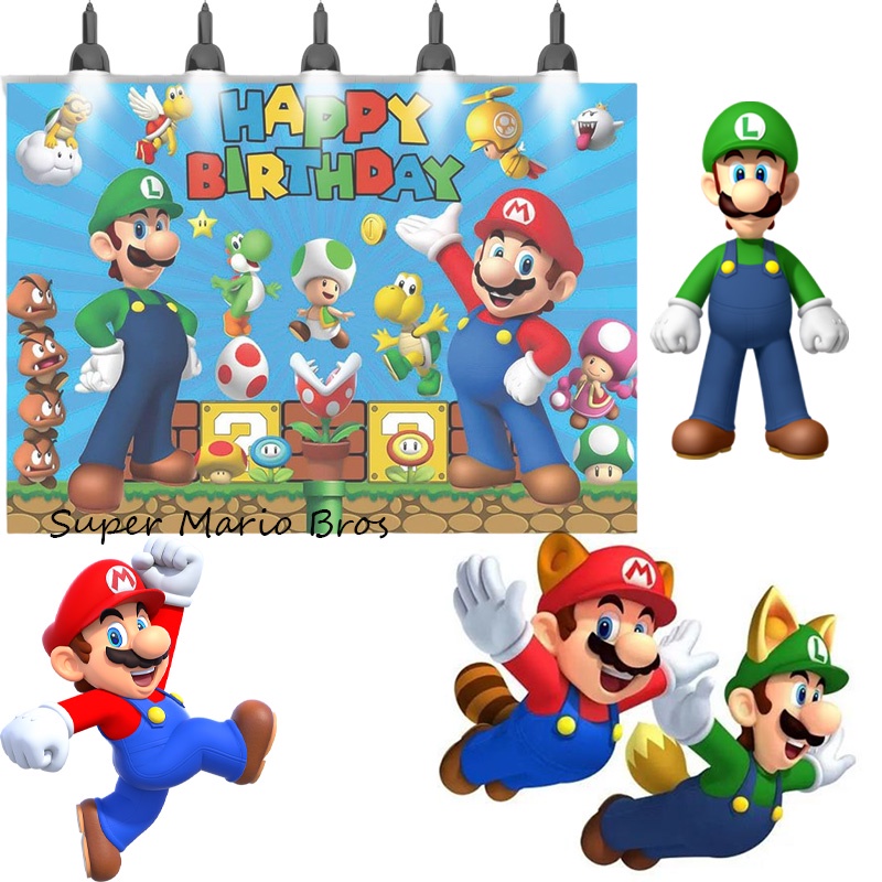 Topper Feliz Cumpleaños Mario Bros - Tu sitio ideal!