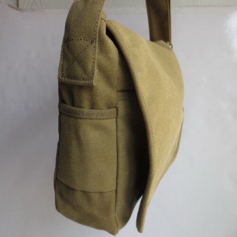 Bolso De Hombro De Lona Para Hombre Retro Verde Ejército Para Hombres  Militar Nostálgico