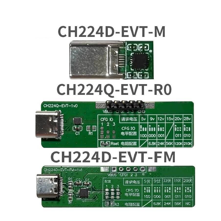 Placa De Desarrollo WCH CH224 CH224D CH224Q 224K USB PD Carga Rápida ...