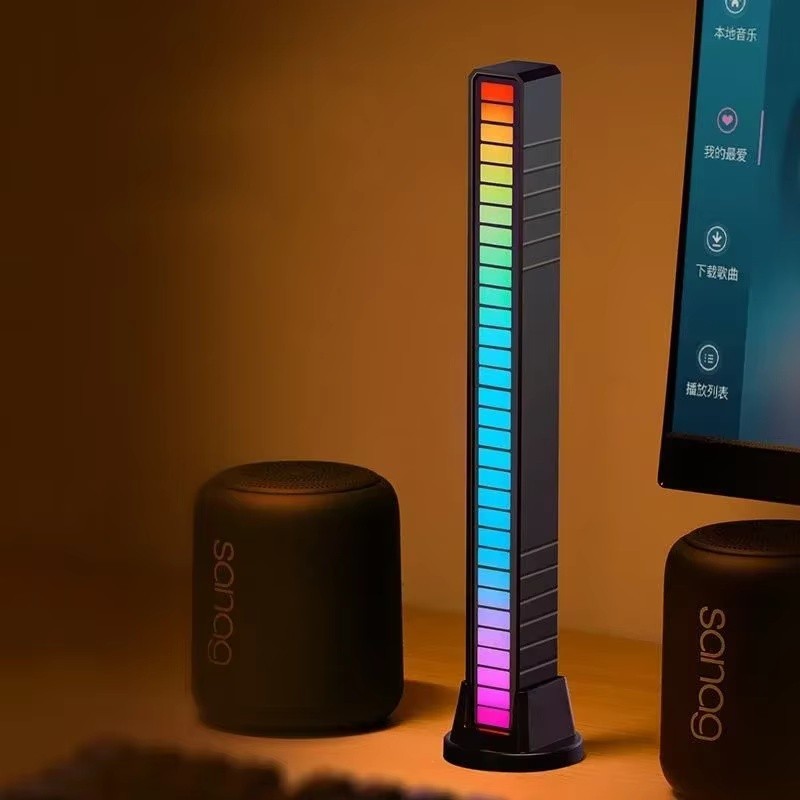 Luz De Ritmo Musical Activada Por Voz RGB Para La Decoración Del Coche ...