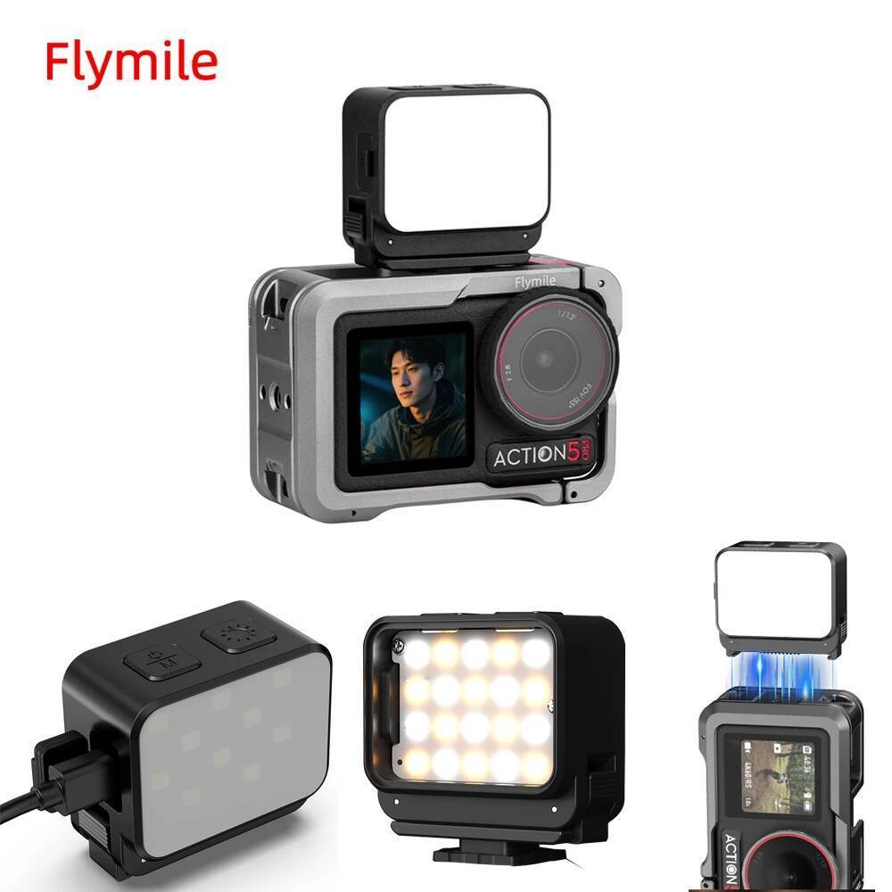 Flymile Video Lights Magnetic Camera Light for DJI Action 5 Pro/Osmo ...