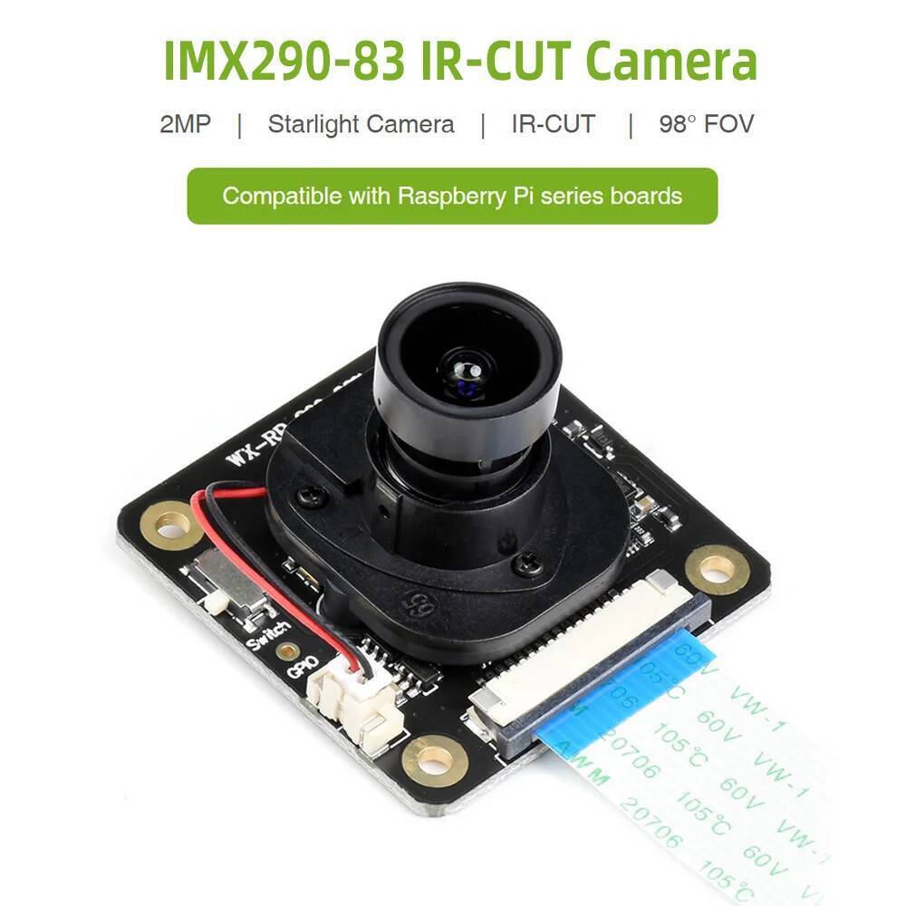 TA Raspberry Pi IMX290-83 IR-CUT Cámara Industrial Starlight Sensor De ...