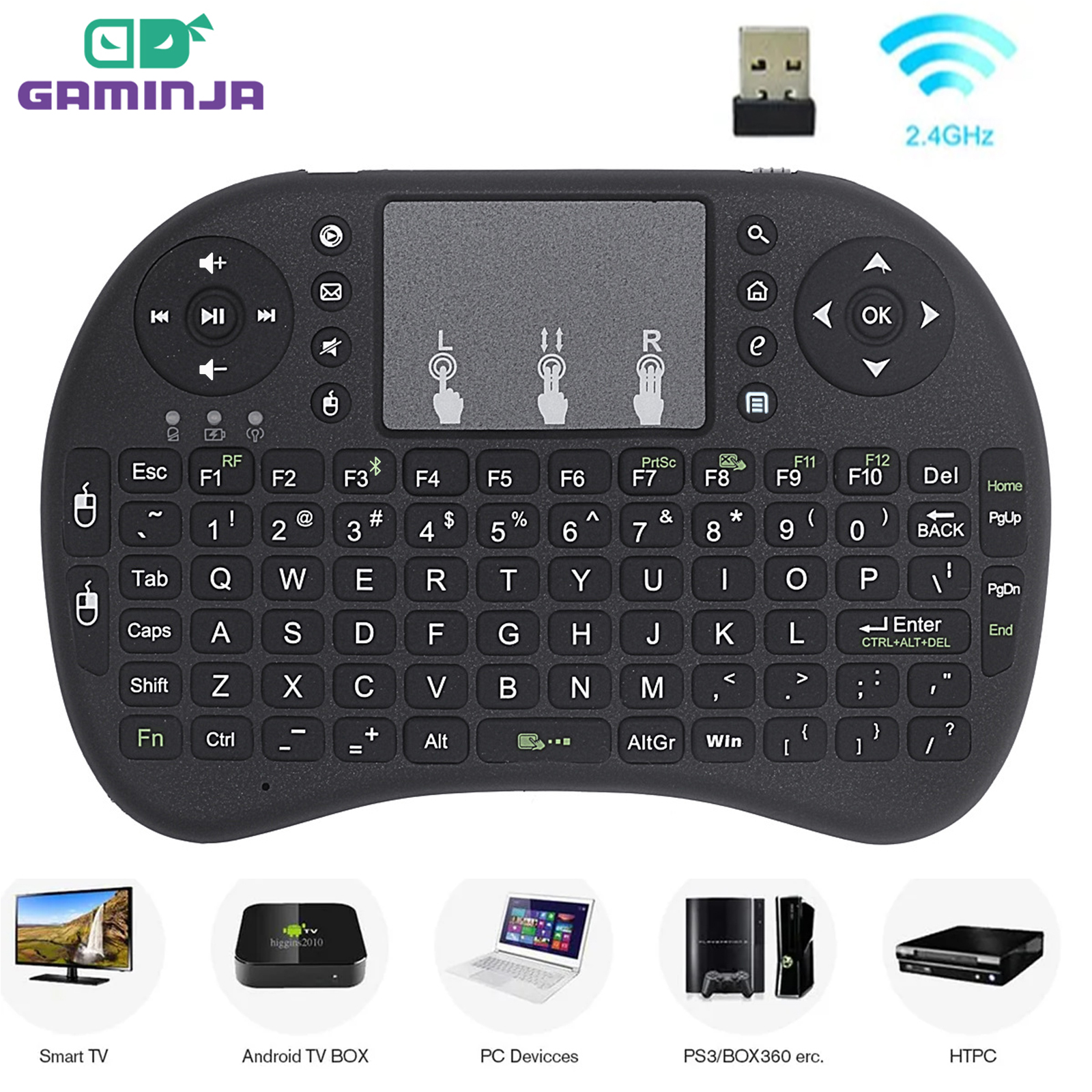 I8 mini Teclado Ratón 2.4Ghz Inalámbrico Touchpad Y Para TV Box/Smart ...