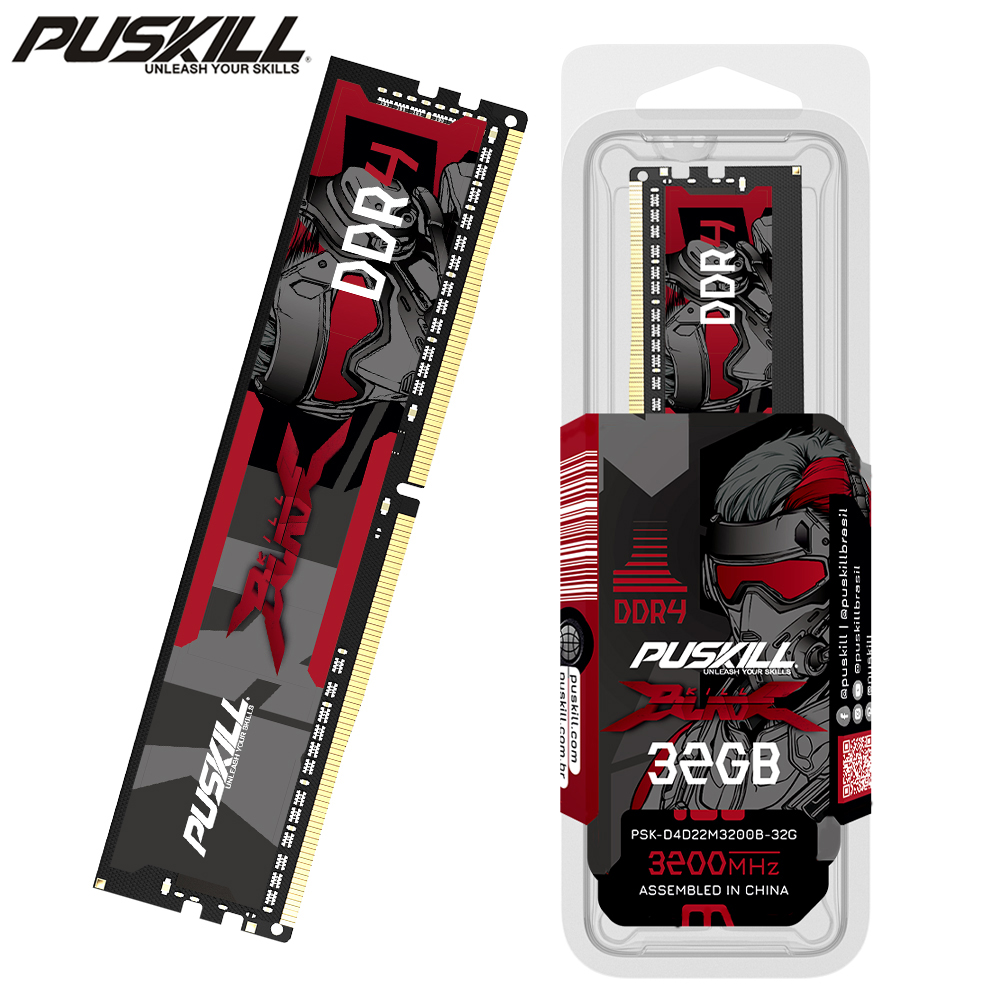 PUSKILL DDR4 Memoria RAM De Sobremesa 32GB 16GB 8GB 1,2v 3200MHz