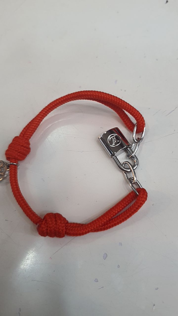 2022 Nuevo Louis Vuitton Plata Lockit X Virgil Abloh Pulsera Negro Titanio