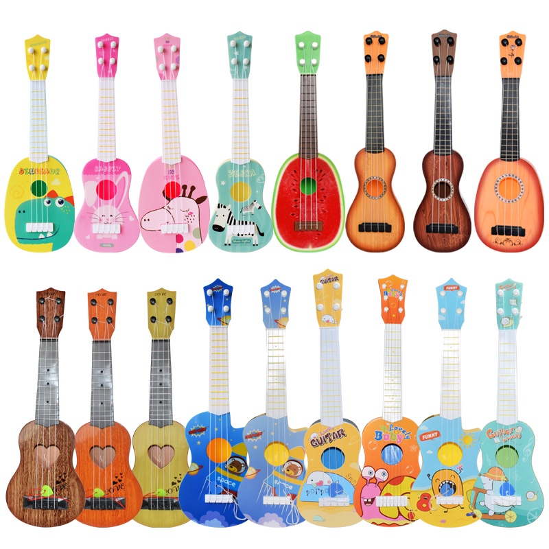 YOLOPARK Guitarra De Juguete Para Niños De 17 Pulgadas Para Niñas Y Niños, Mini Guitarra Ukelele Con 4 Cuerdas Que Mantienen Los Tonos Puede Tocar