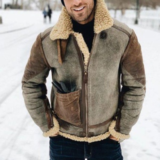 Comprar Otoño Invierno Moto de hombre con chaqueta de PU cálida de  cachemira
